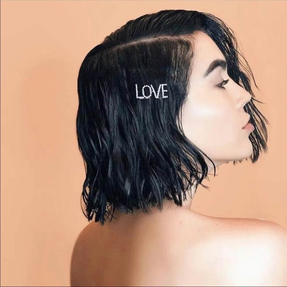 LOVE Rhinestone Hair Clip